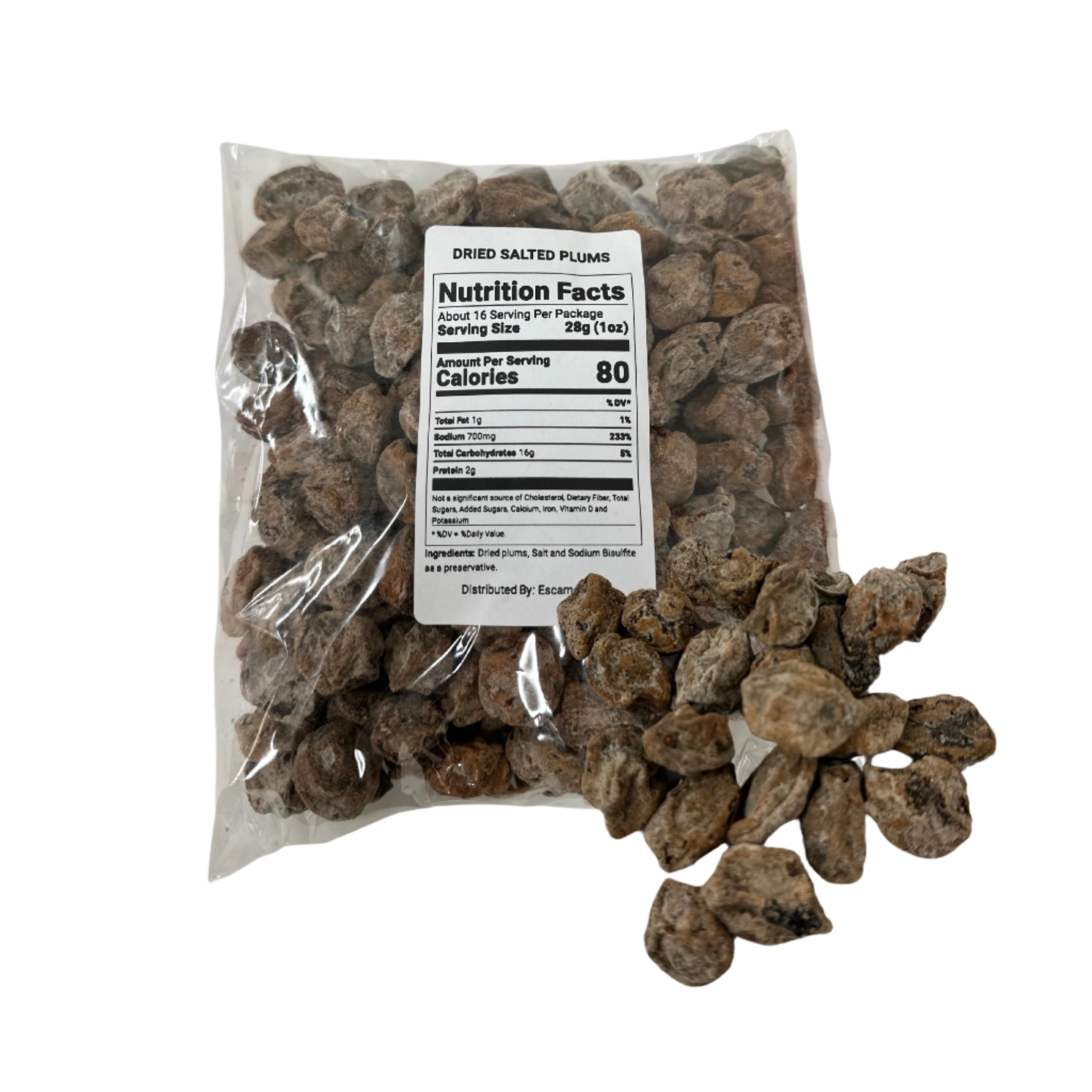 Dried salted plums 1 pound bag