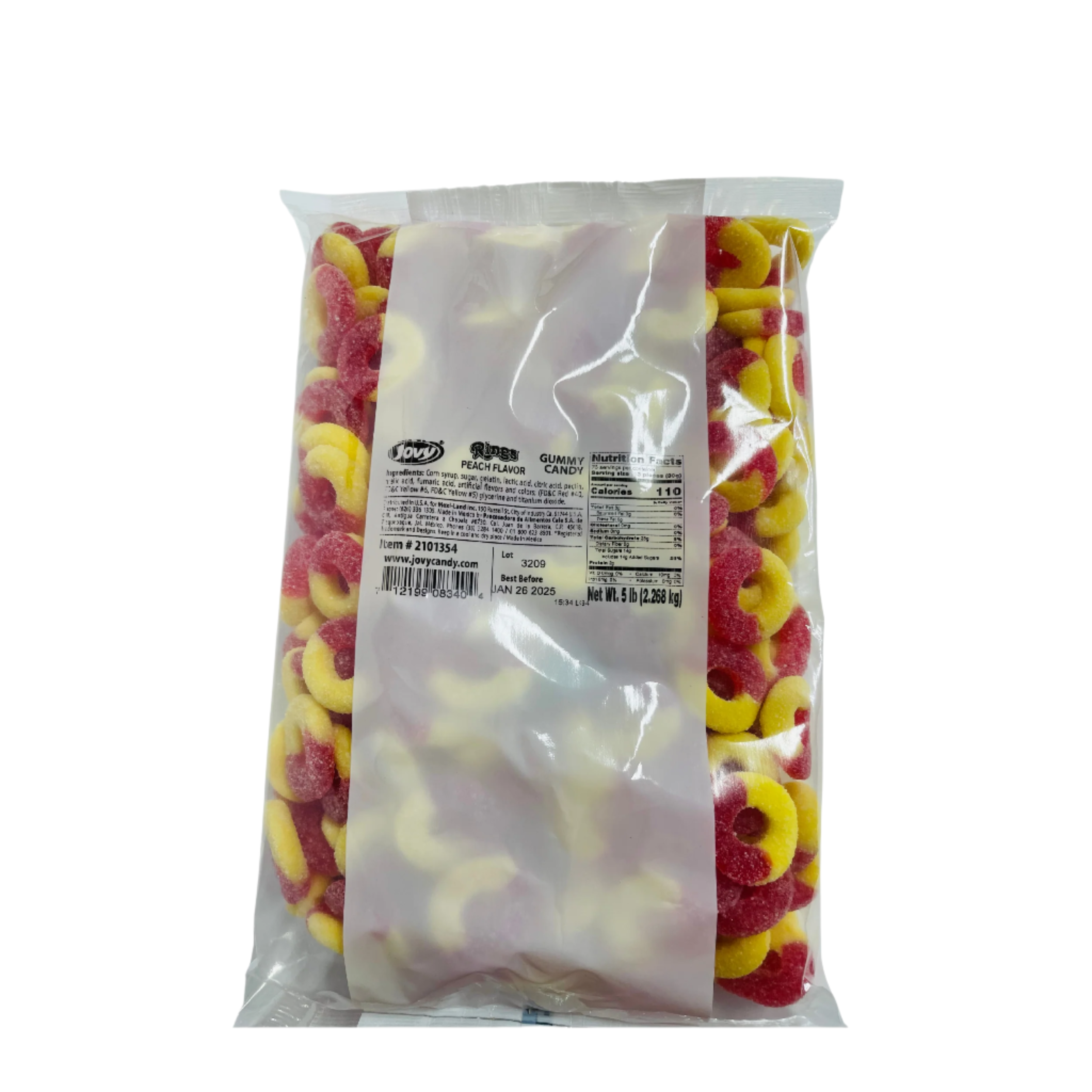 6 and a half pound peach ring gummy candy