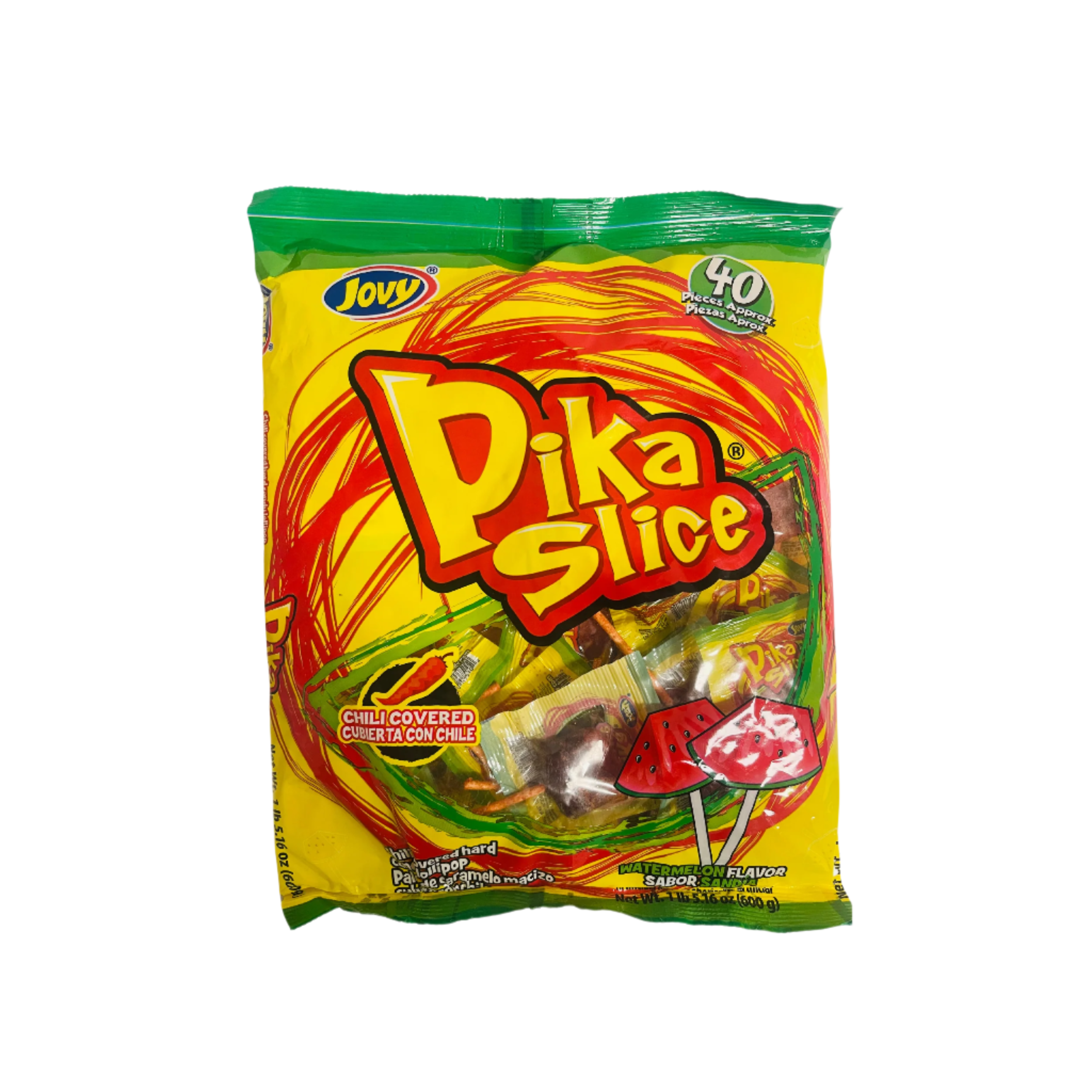 watermelon covered in chile lollipop