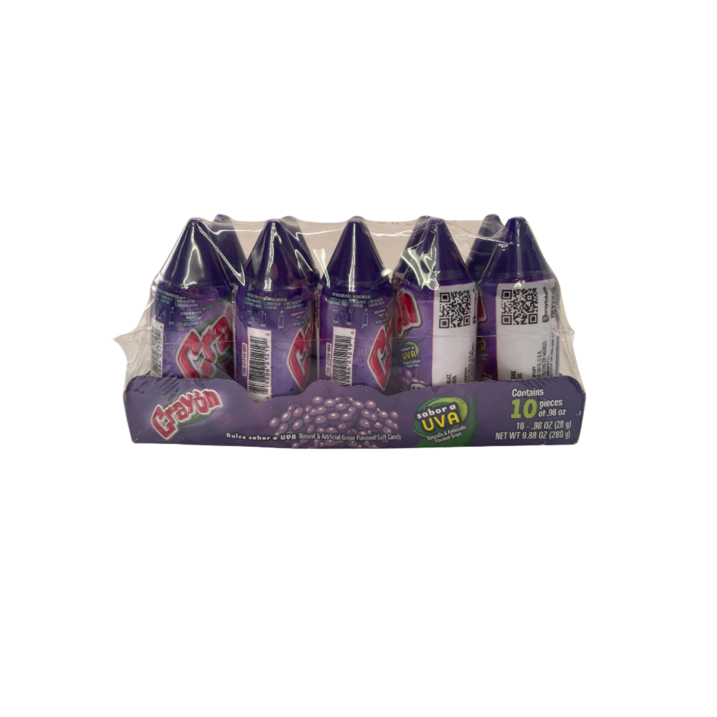 Lorena crayon grape flavored soft candy 