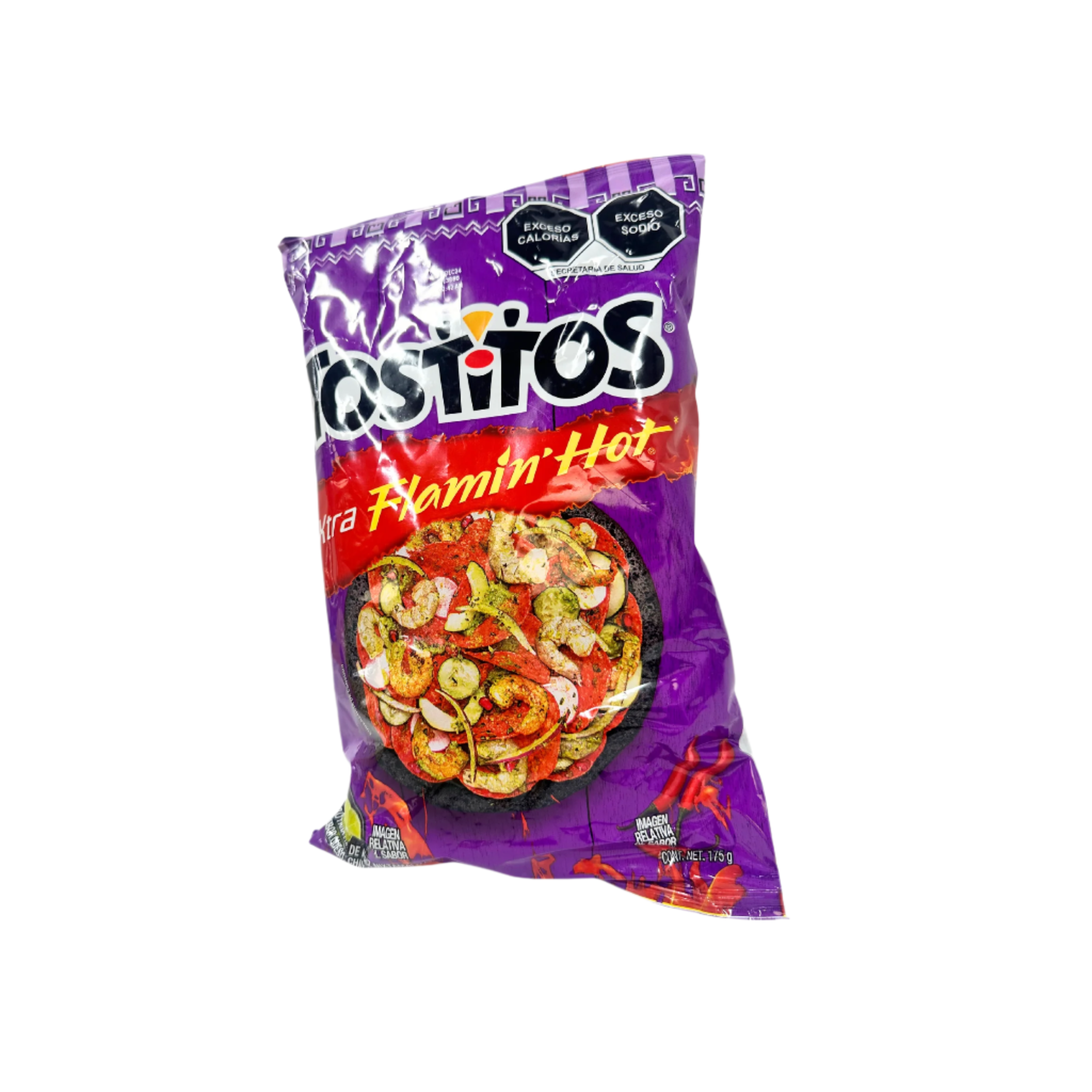 Sabritas Mexicanas Tostitos xtra Flamin hot chips