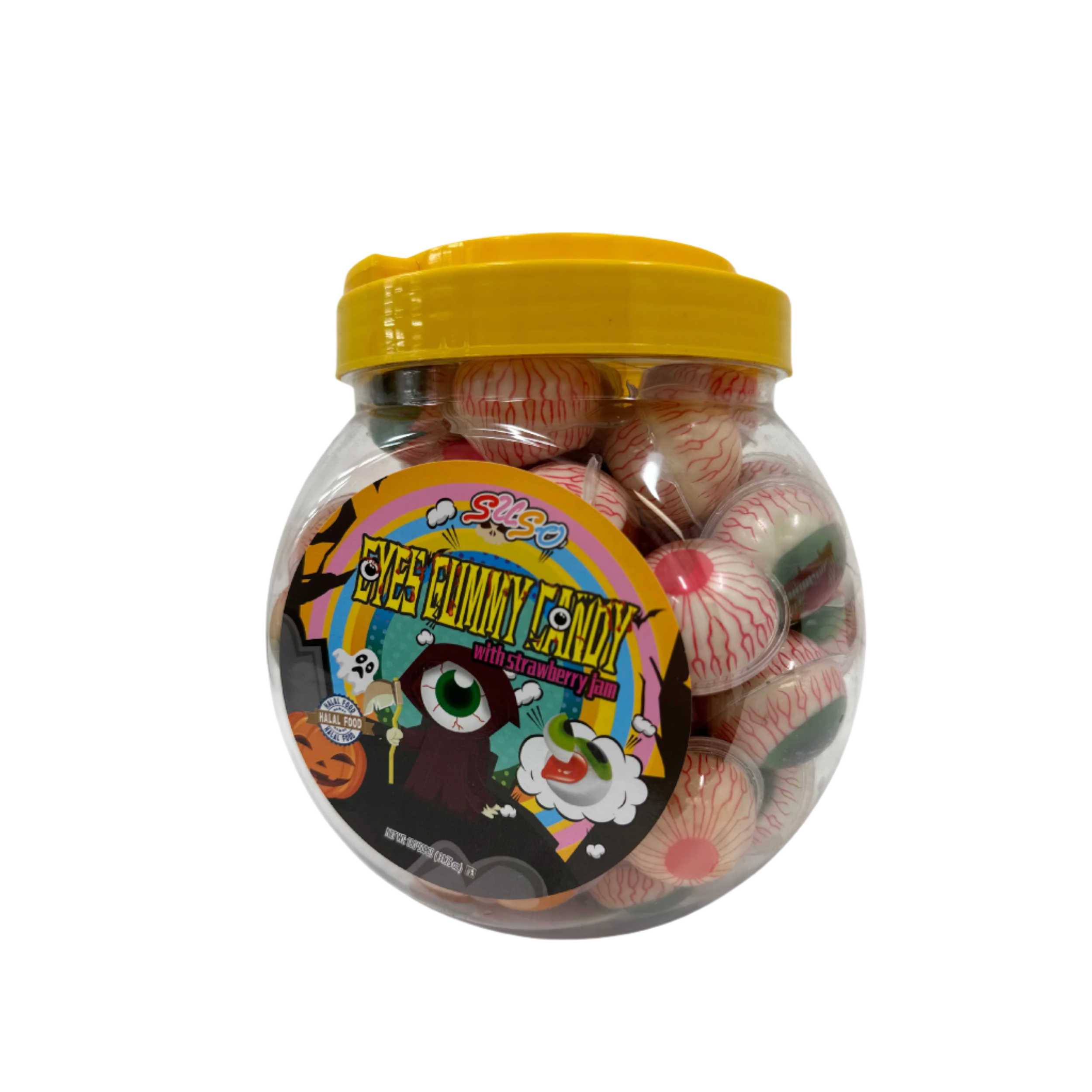 Suso Eye Shaped gummy filled with strawberry jam