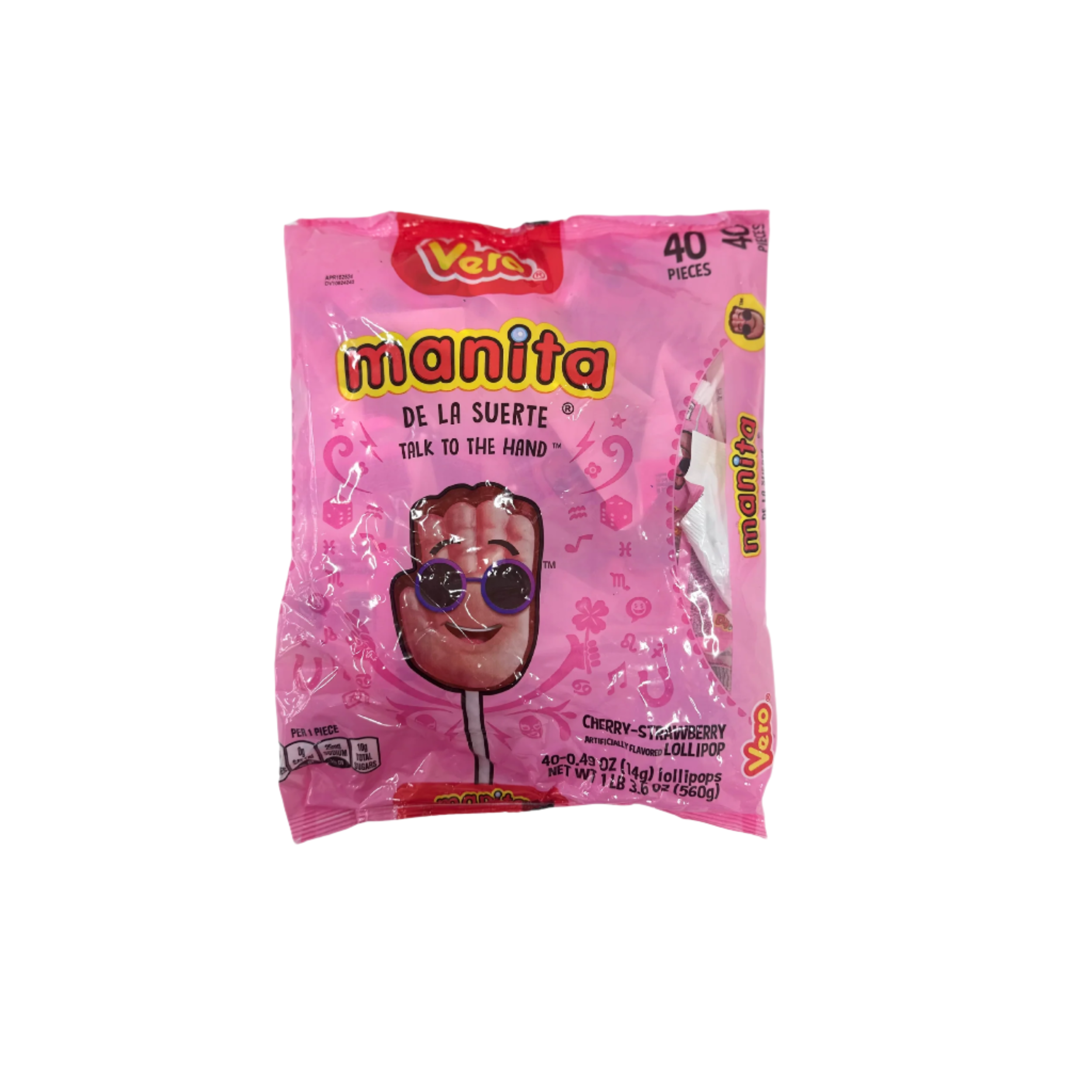 Vero cherry strawberry lollipop 40 pieces