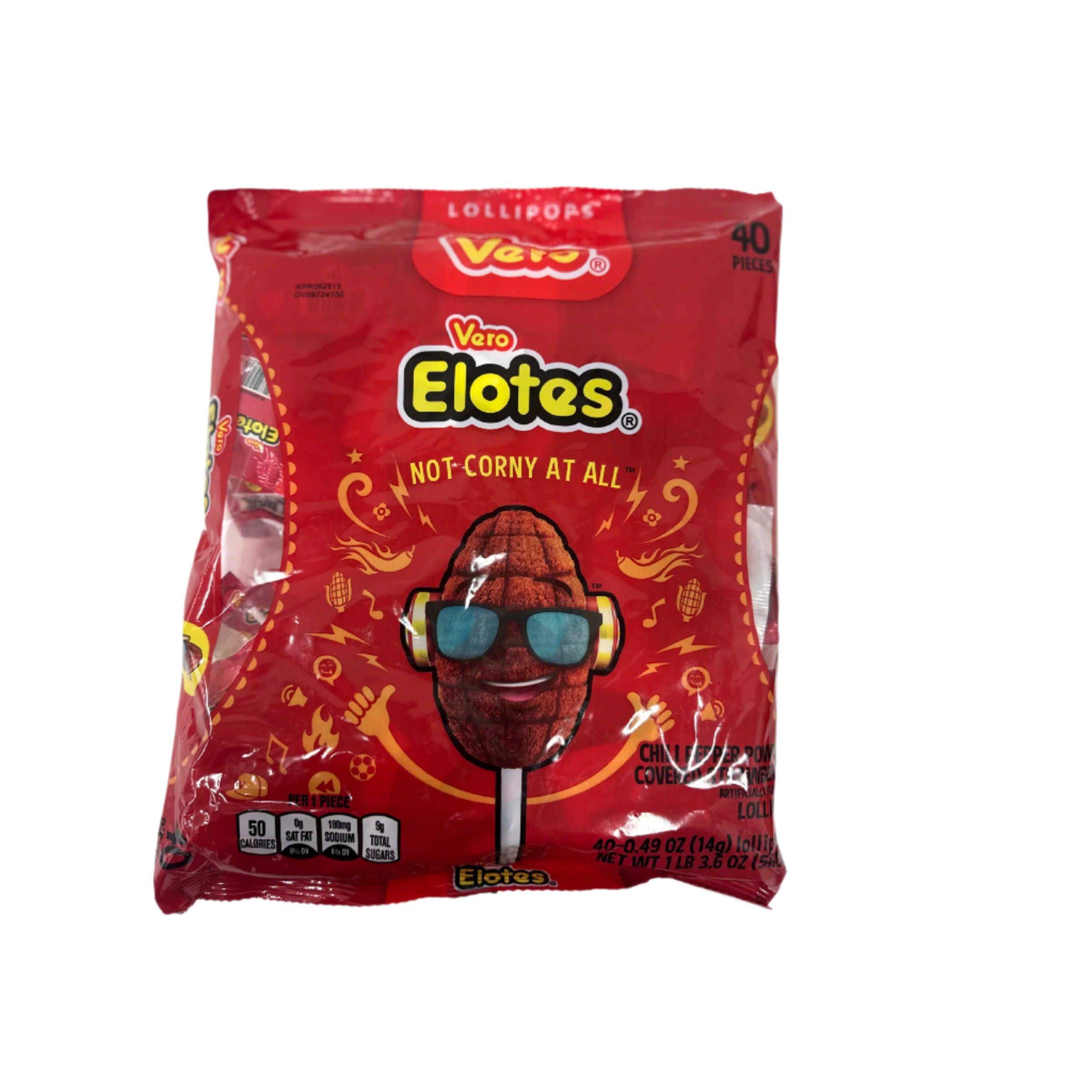 Vero elotes chil covered strawberry lollipop 40 pieces