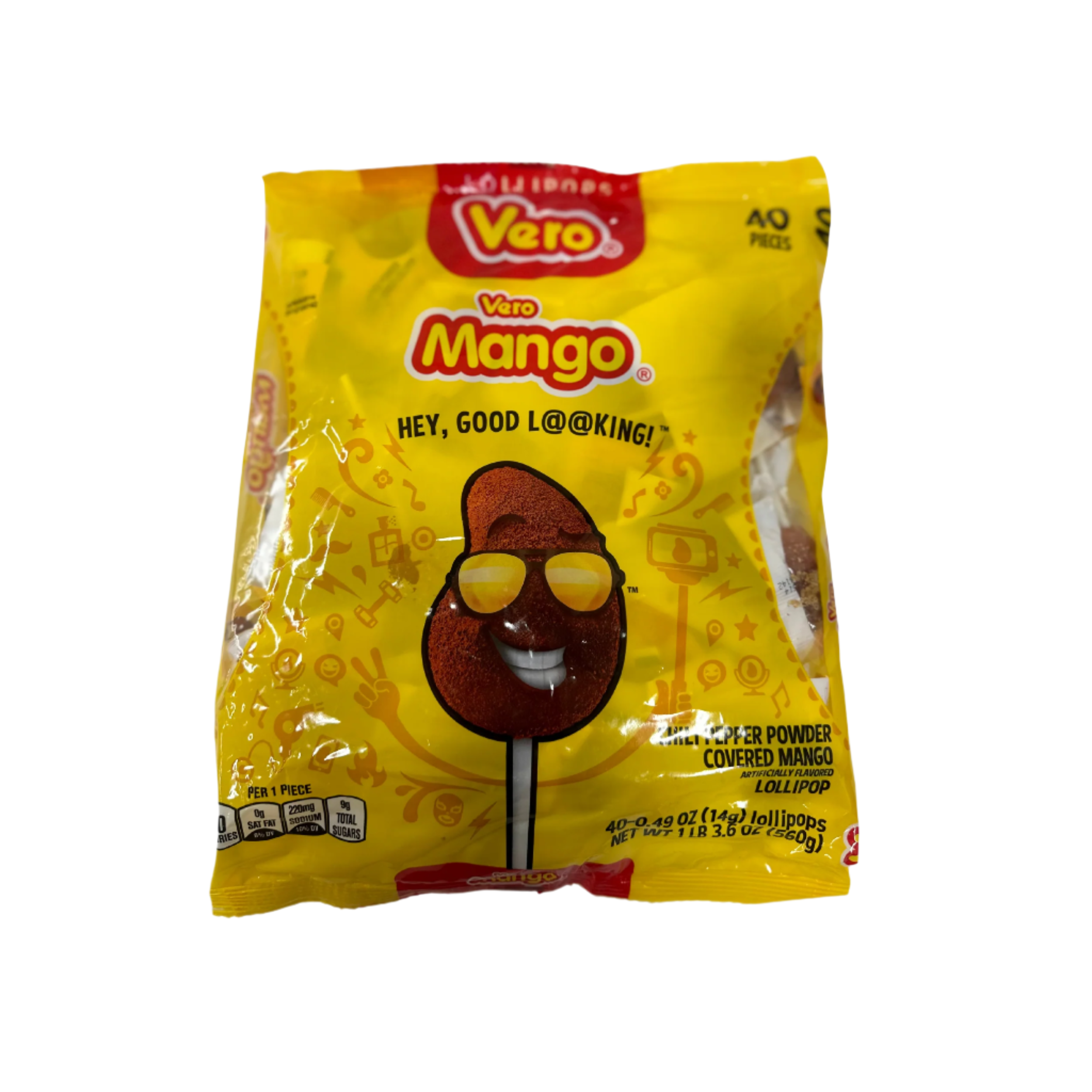 Vero mango chili pepper powder covered lollipop 40 pieces