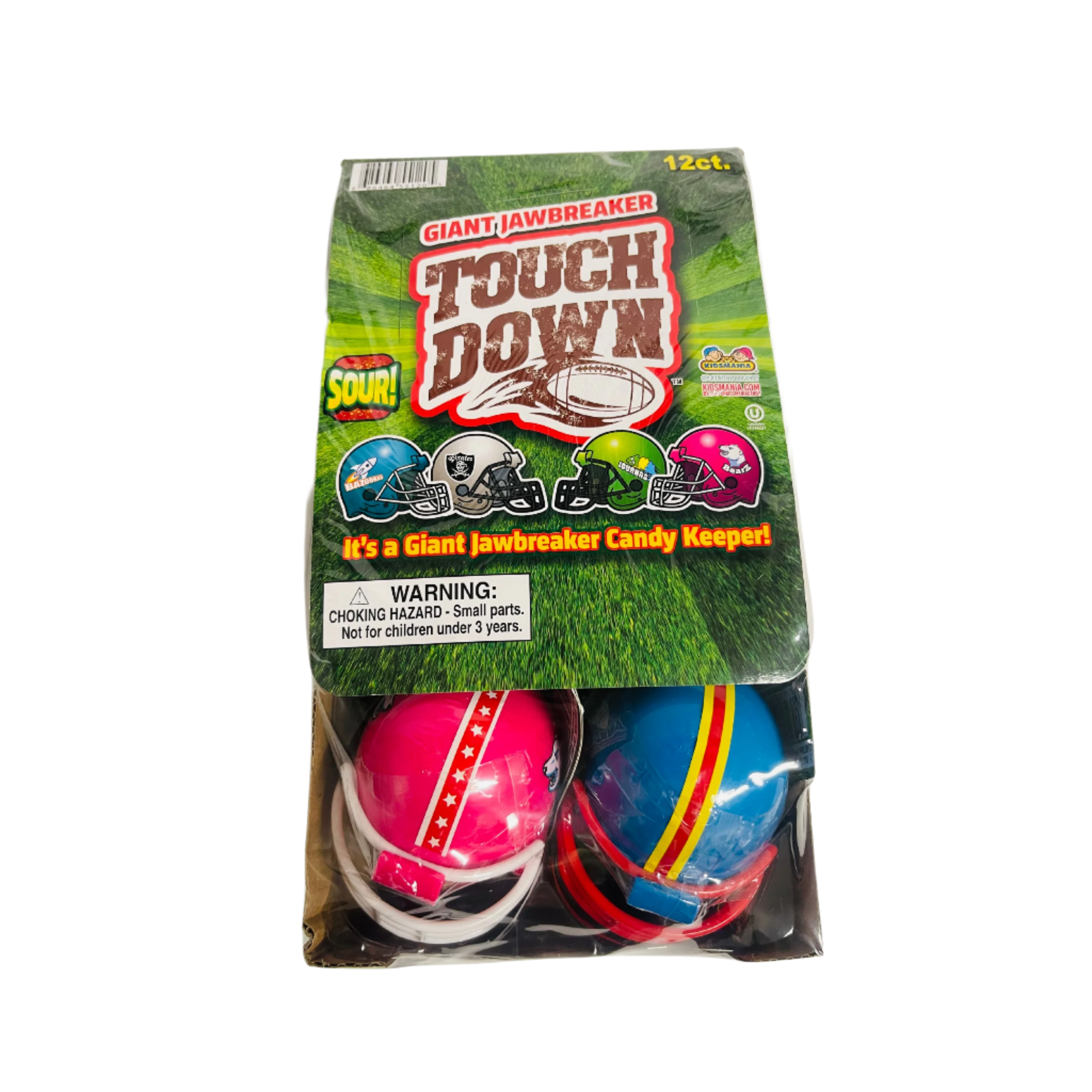 giant jaw breaker in football helmet toy candy