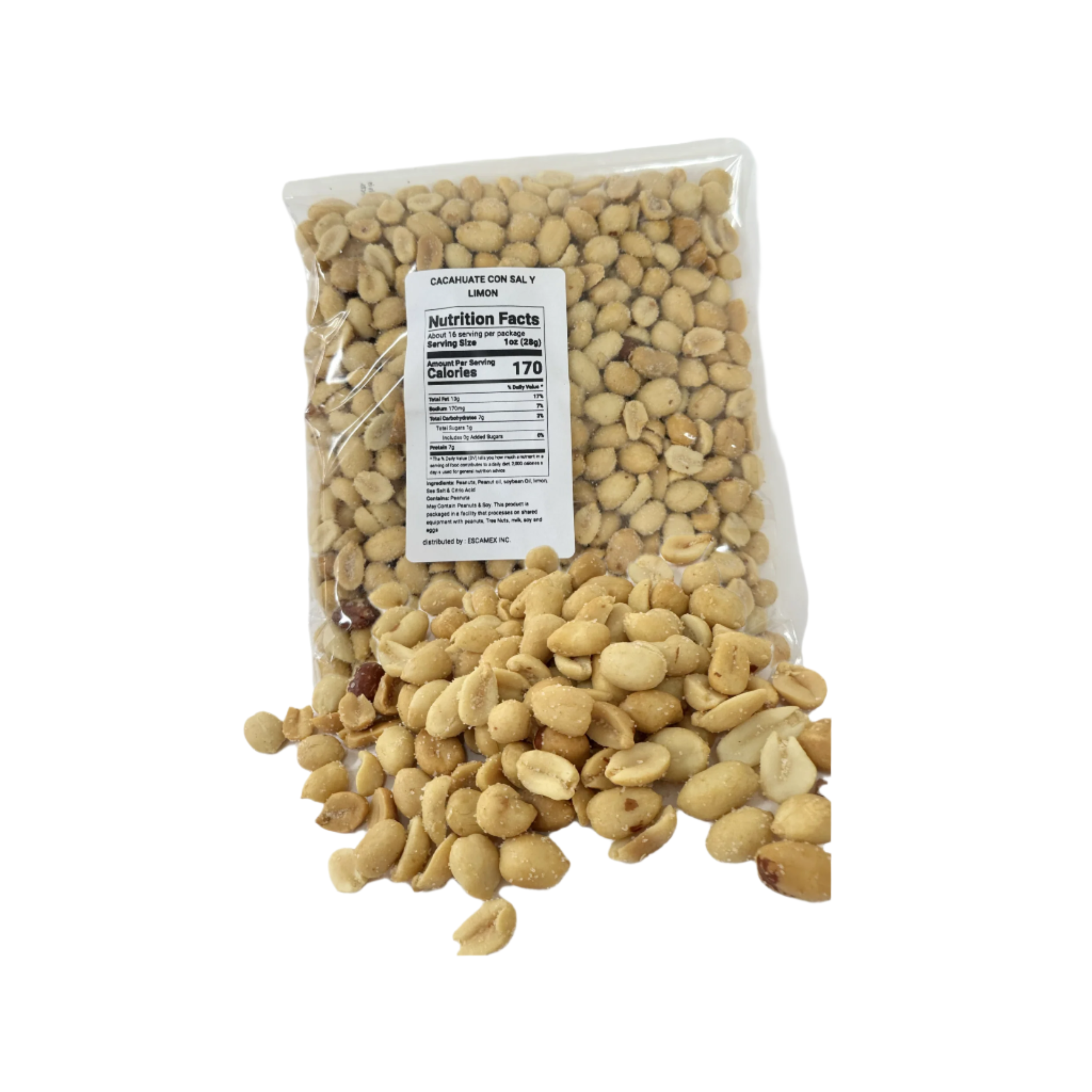 peanuts with salt and lemon 1 pound bag