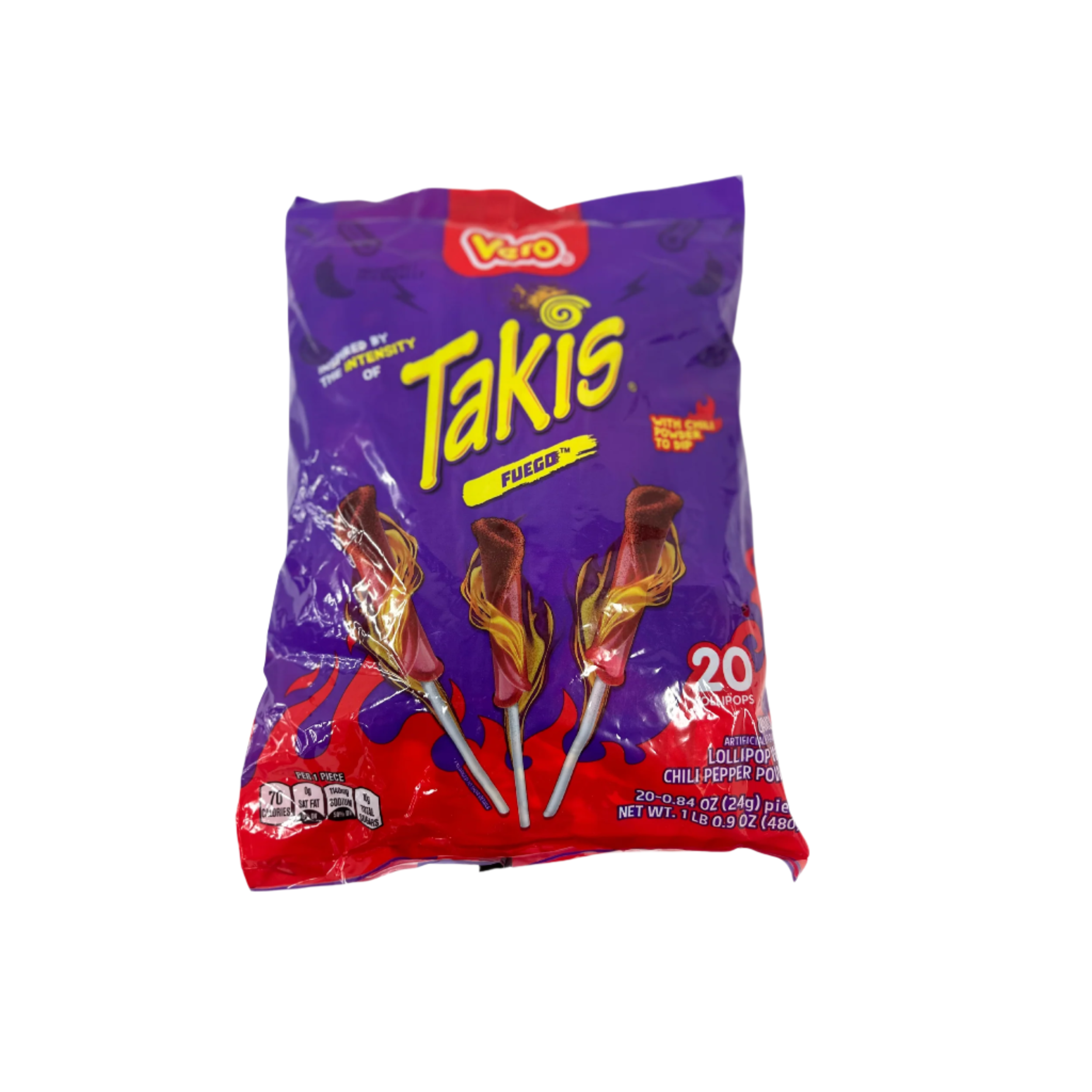 vero takis fuego lollipop 20m pieces